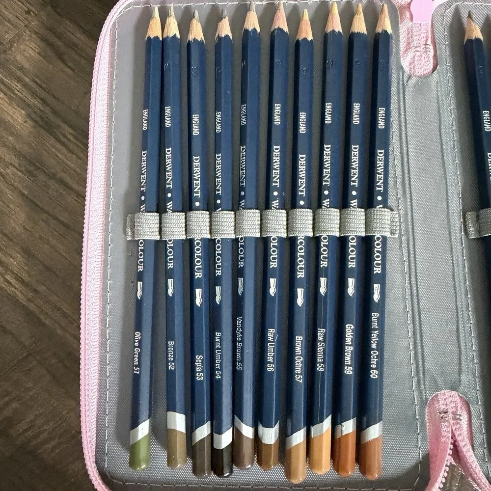 Derwent Watercolor Pencil Set of 72 England Pink Case 2 Lyra Rembrandt Splender